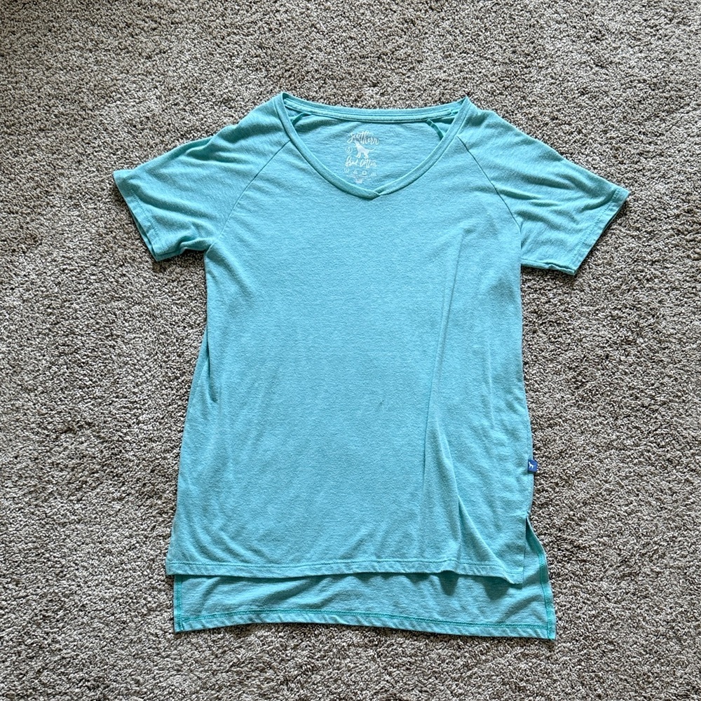 Southern Fried Cotton Aqua Short Sleeve Tee